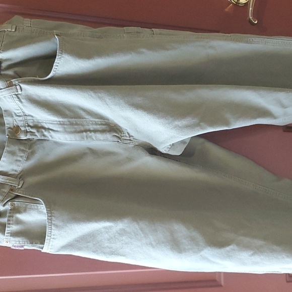 Carhartt green carpenters pants no size tag waist 19 "  inseam 33 EUC - Picture 5 of 9